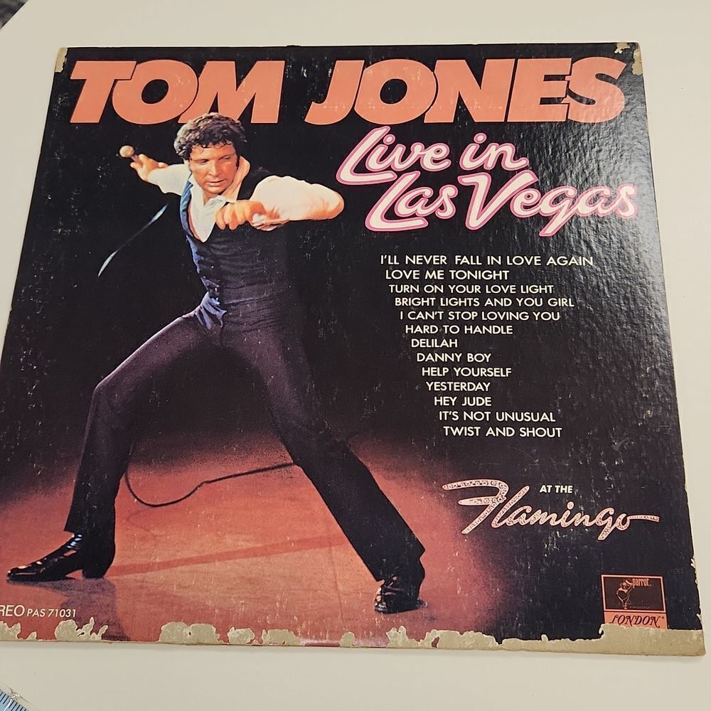 Tom Jones Live in Las Vegas at the Flamingo Vinyl Record Stereo Album Vintage